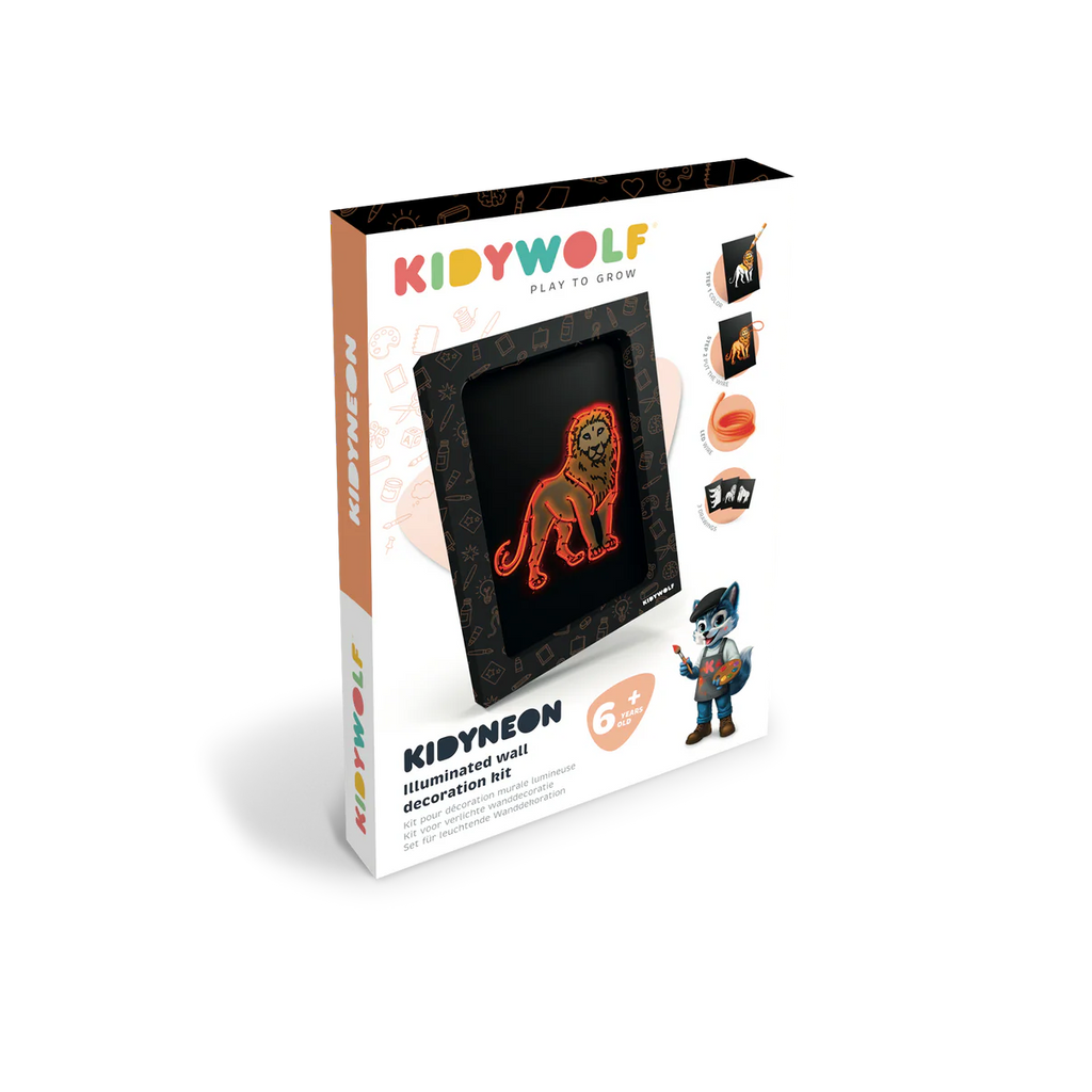 * Kidywolf Kidyneon Light-Up Wall Art Craft Kit | Animals