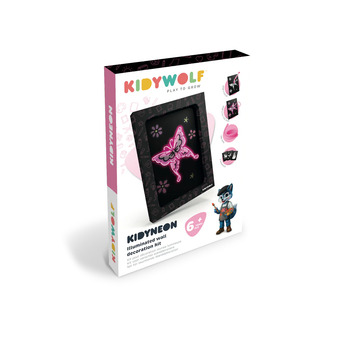 Kidywolf Kidyneon Light-Up Wall Art Craft Kit | Once Upon A Time