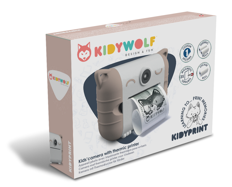Kidywolf Kidyprint Camera Thermal Printer | Peach  - PRE ORDER levering 28/05