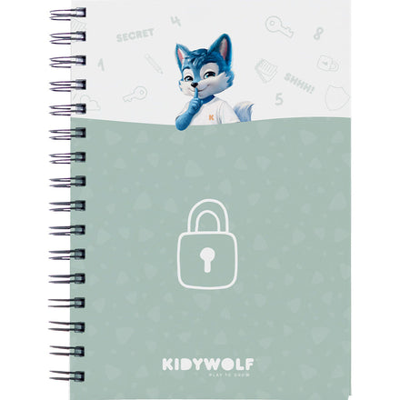 Kidywolf Kidytreasure Geheimendoos Met Cijferslot Groen, het notitieboekje