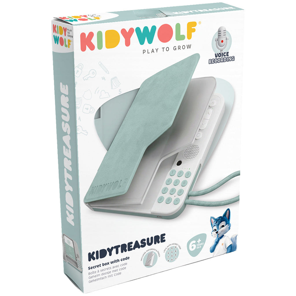 Kidywolf Kidytreasure Geheimendoos Met Cijferslot Groen, de verpakking