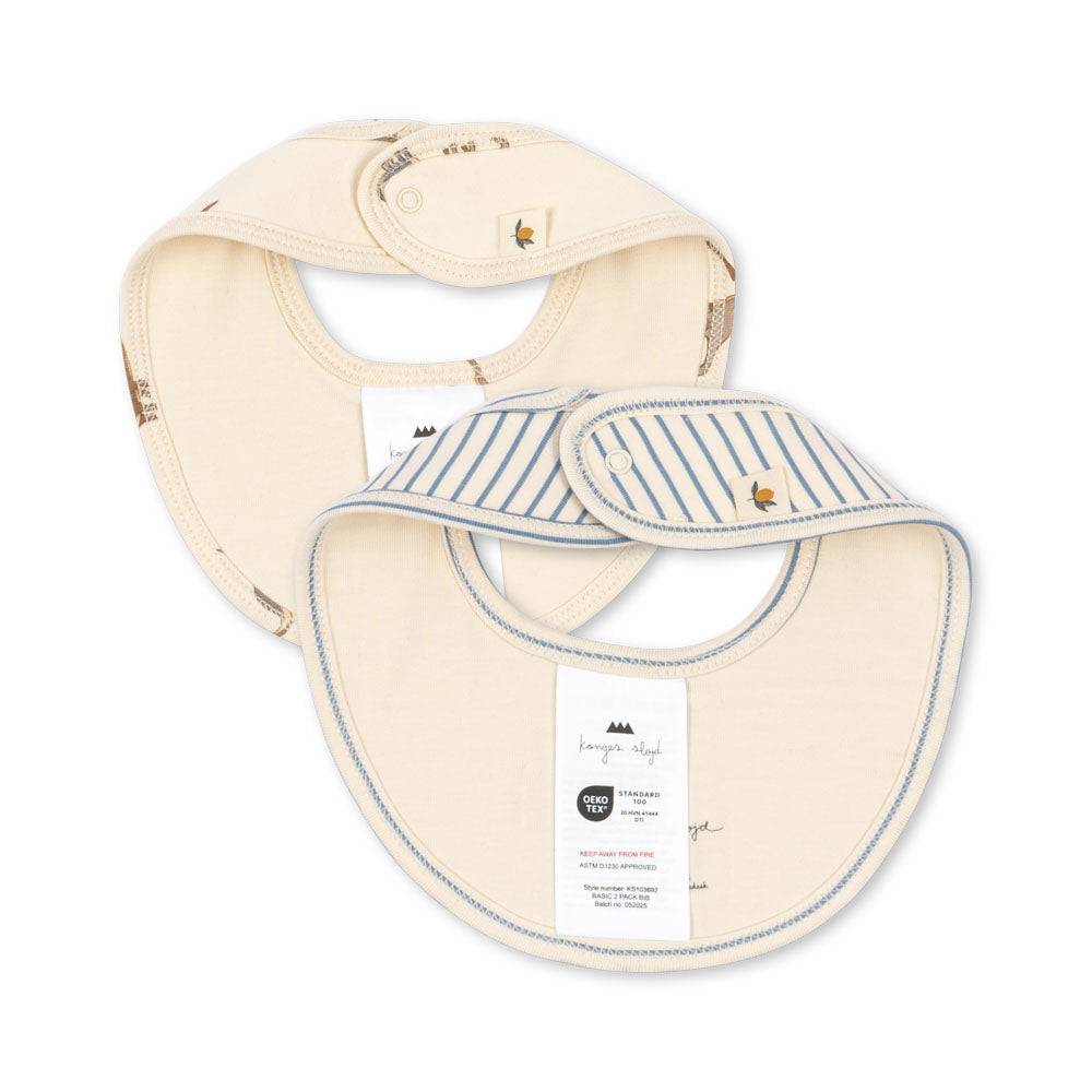 * Konges Sløjd Basic 2 Pack Slab | Kubi/Stripe Bluie