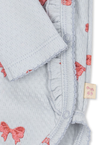 * Konges Sløjd Sui Newborn Frill Body | Rosia Blue Bow