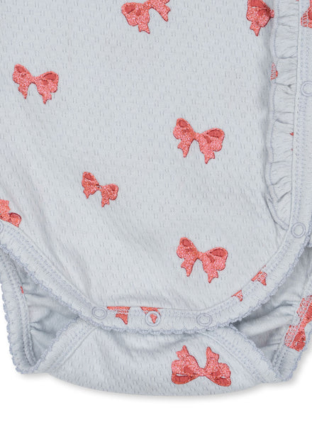 * Konges Sløjd Sui Newborn Frill Body | Rosia Blue Bow