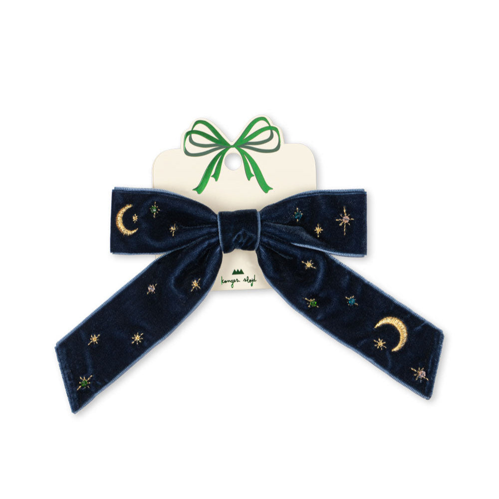 * Konges Sløjd Velvet Bow Pearly Haarspeldje | Navy Blazer