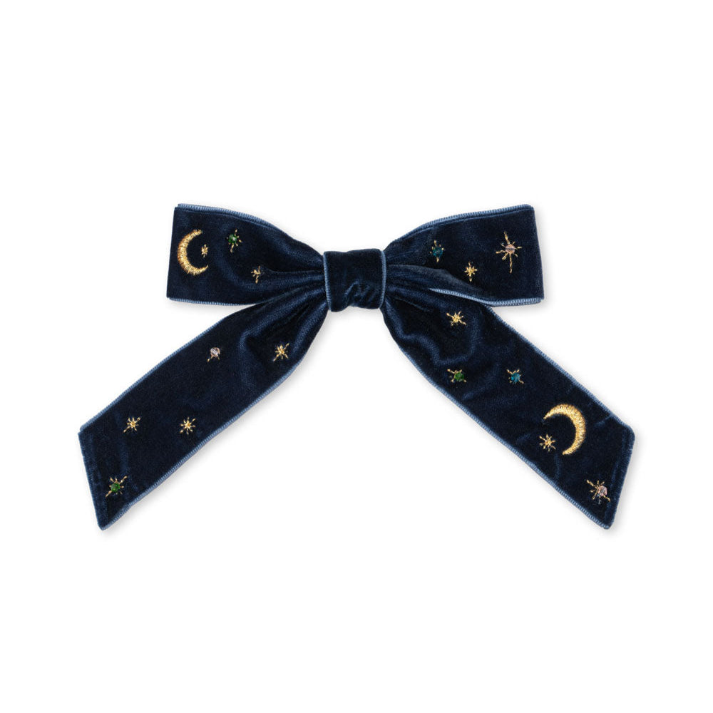 * Konges Sløjd Velvet Bow Pearly Haarspeldje | Navy Blazer