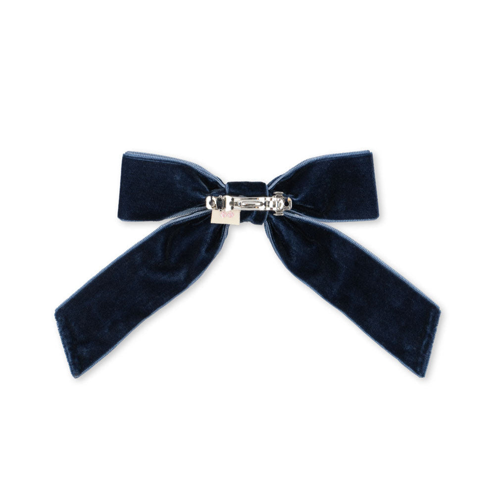 * Konges Sløjd Velvet Bow Pearly Haarspeldje | Navy Blazer