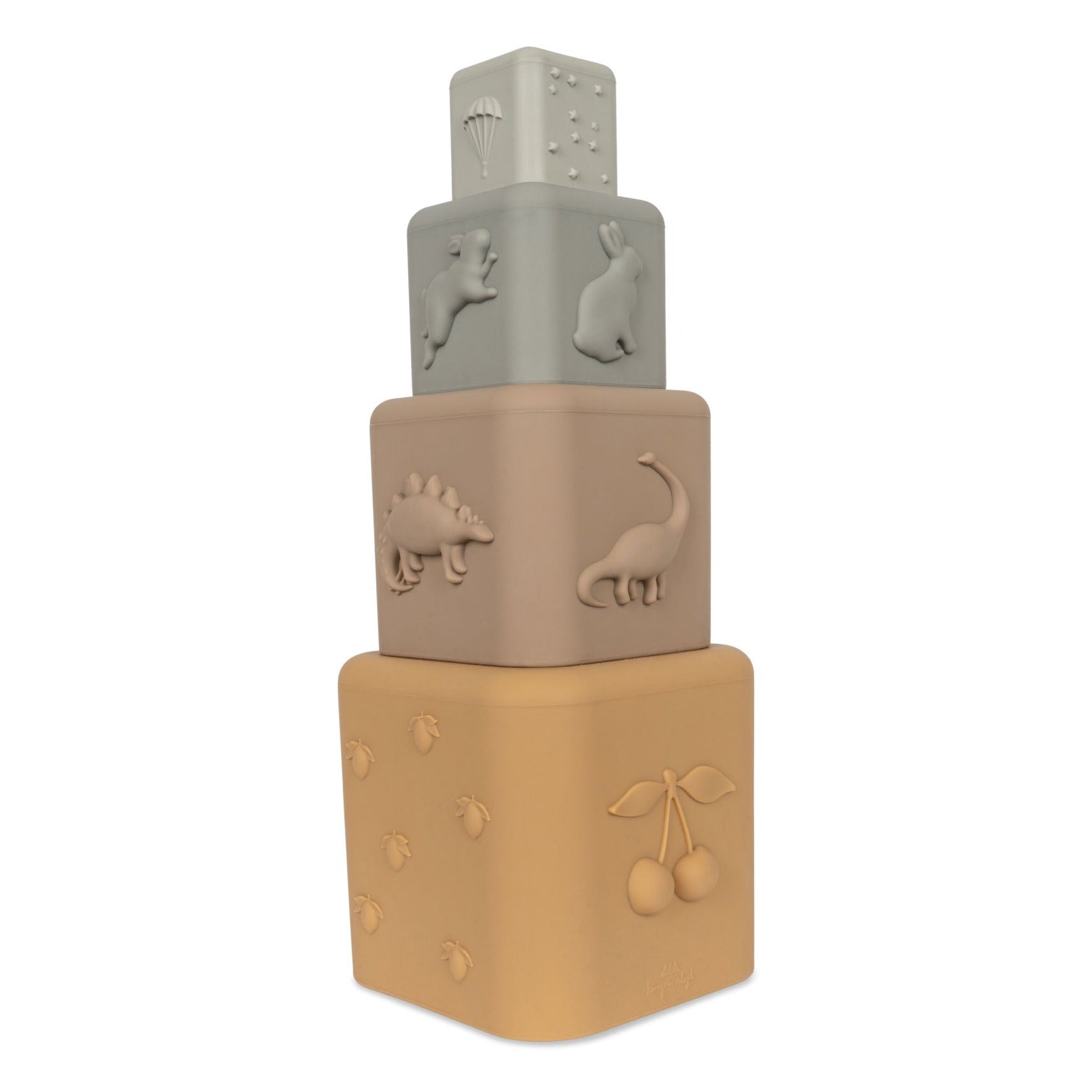 * Konges Sløjd Siliconen Stapelblokken Stacking Tower | Shitake Mix