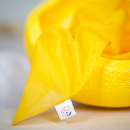 Pit & Play Regenboog Speeldoek 48x48cm | Geel