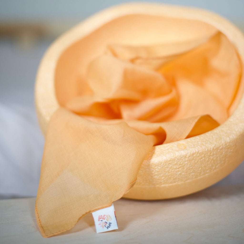 Pit & Play Pastel Speeldoek 48x48cm | Oranje