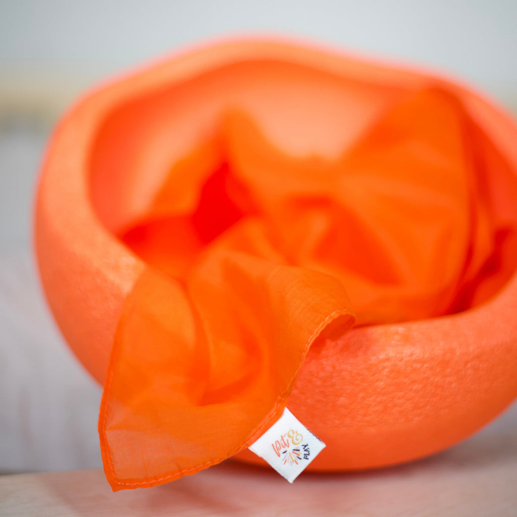 Pit & Play Regenboog Speeldoek 48x48cm | Oranje