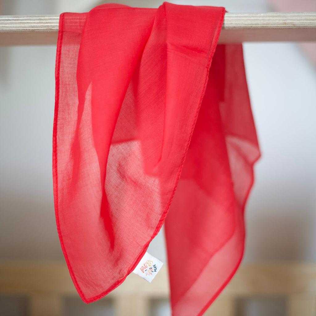 Pit & Play Regenboog Speeldoek 48x48cm | Rood