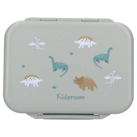 Kidzroom dino lunchbox met stevige RVS onderkant die brood vers houdt, bij De Gele Flamingo