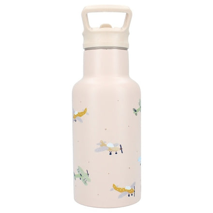 Kidzroom RVS Thermo Drinkfles 350ml | Small Talk Beige