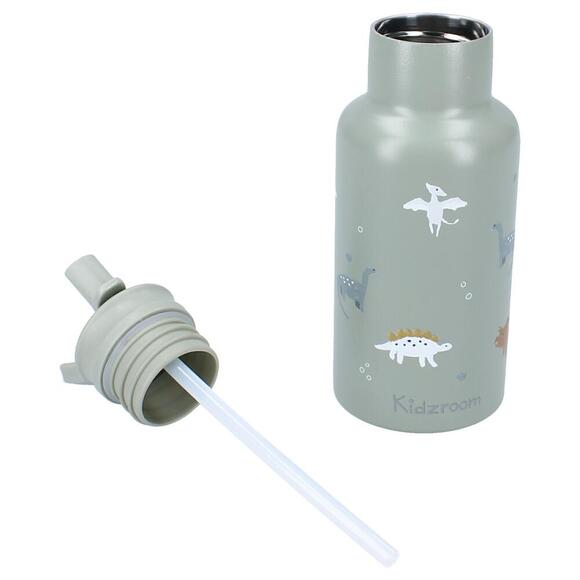 Kidzroom RVS Thermo Drinkfles 350ml | Small Talk Dino
