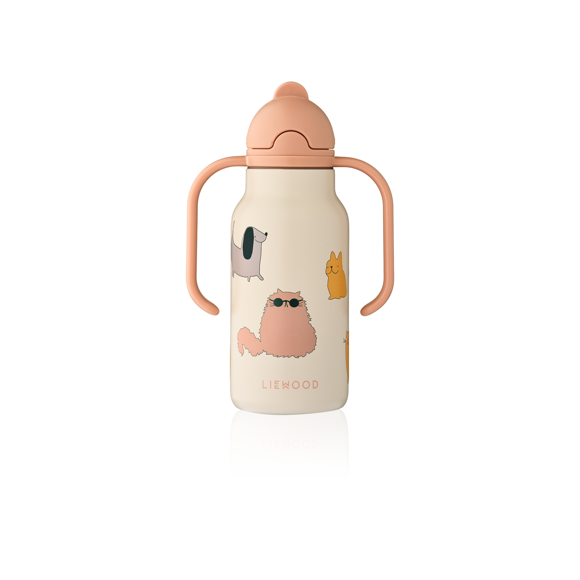 Liewood Kimmie Drinkfles 250ml | Cats And Dogs / Sandy