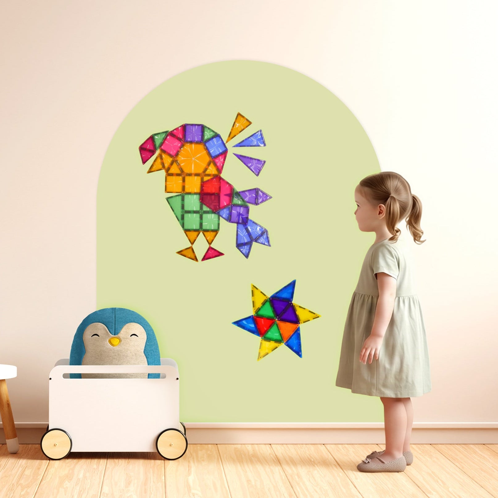 Magnetic Wall Sticker  95x75cm | Soft Olive