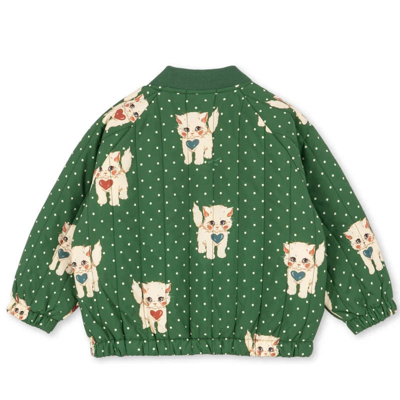 Konges Sløjd Juno Printed Bomber Jas | Dot Miao Verde
