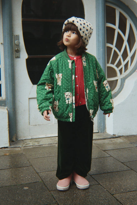 Konges Sløjd Juno Printed Bomber Jas | Dot Miao Verde