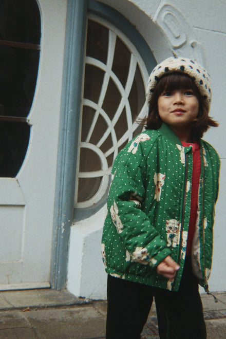 Konges Sløjd Juno Printed Bomber Jas | Dot Miao Verde