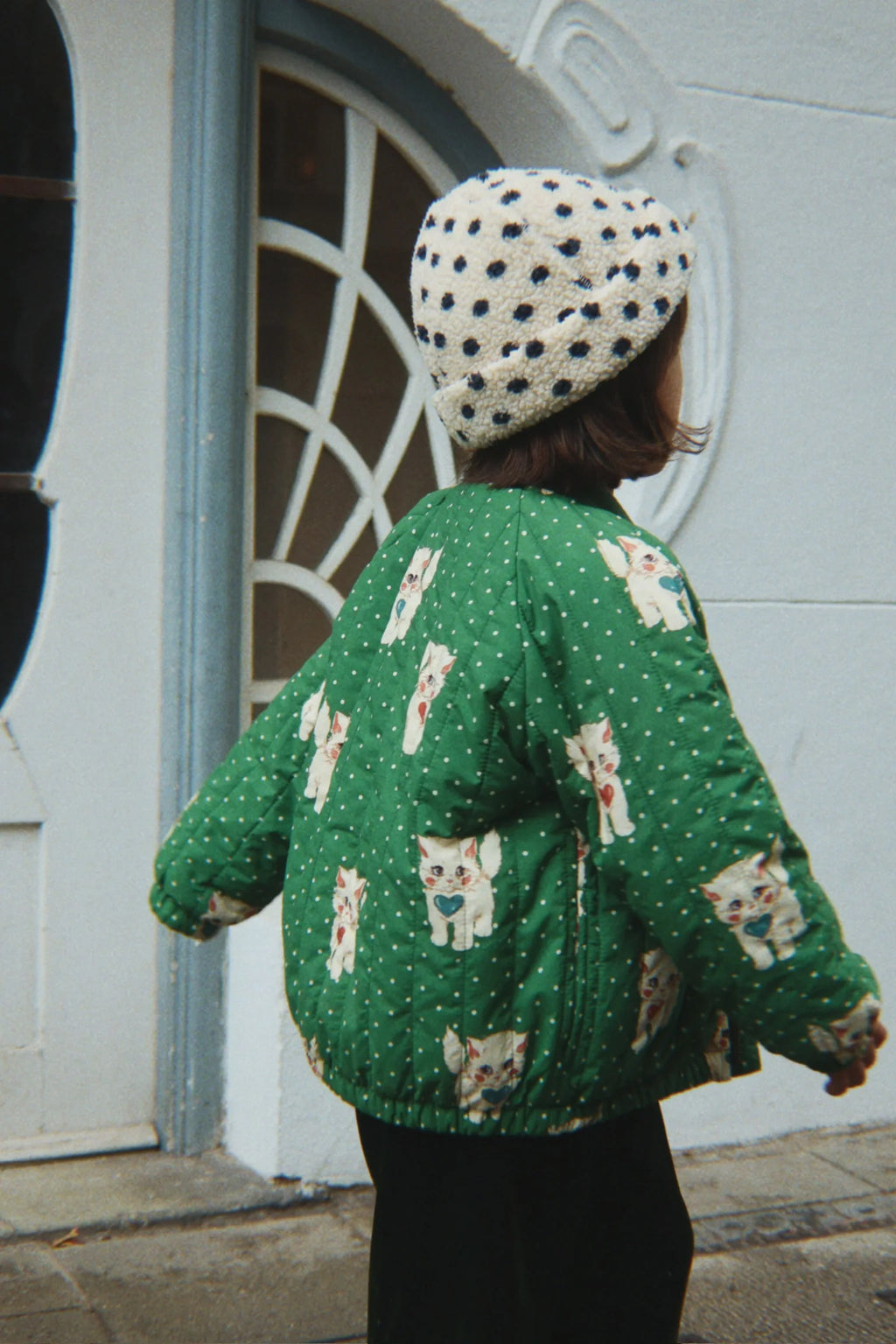 Konges Sløjd Juno Printed Bomber Jas | Dot Miao Verde