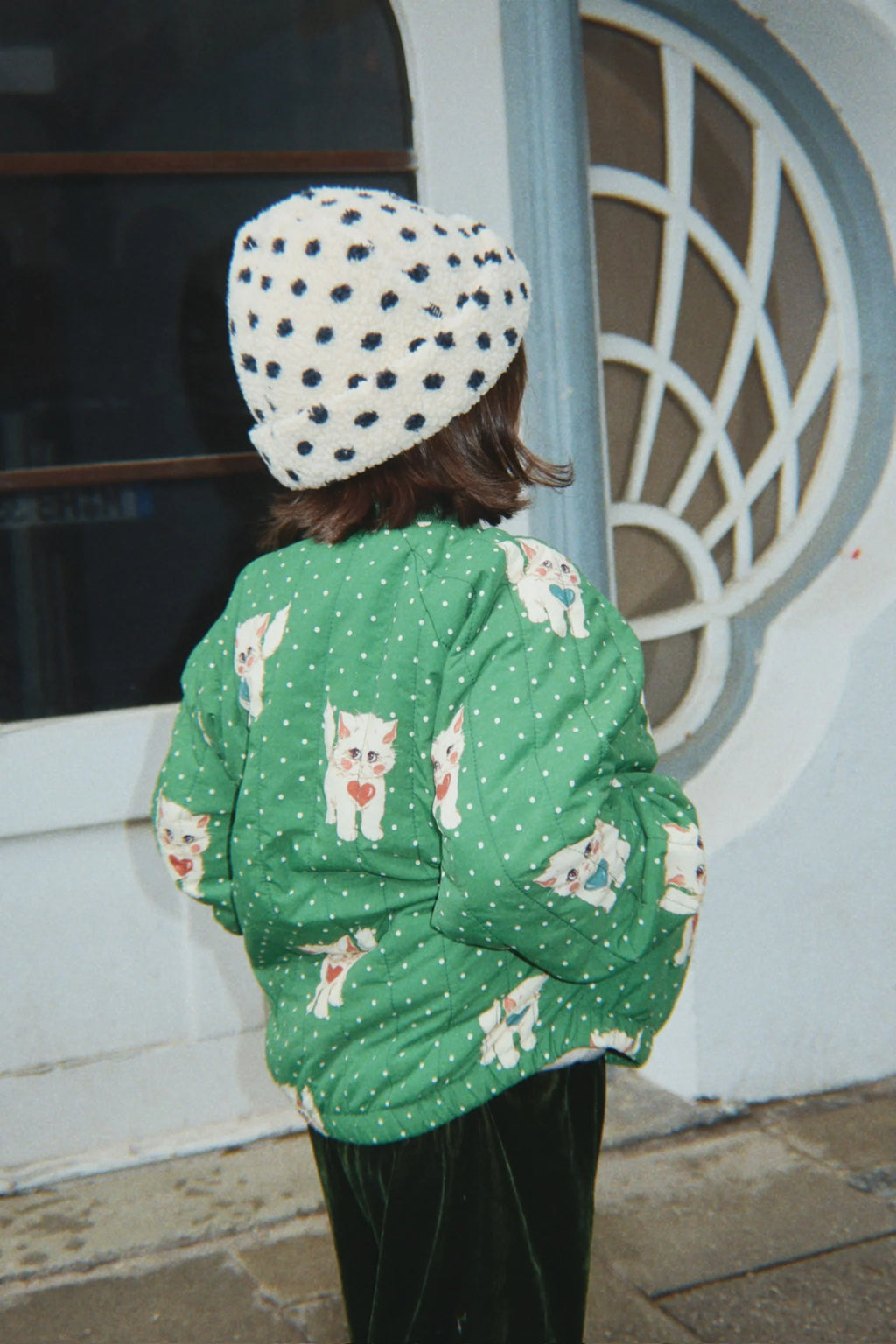 Konges Sløjd Juno Printed Bomber Jas | Dot Miao Verde