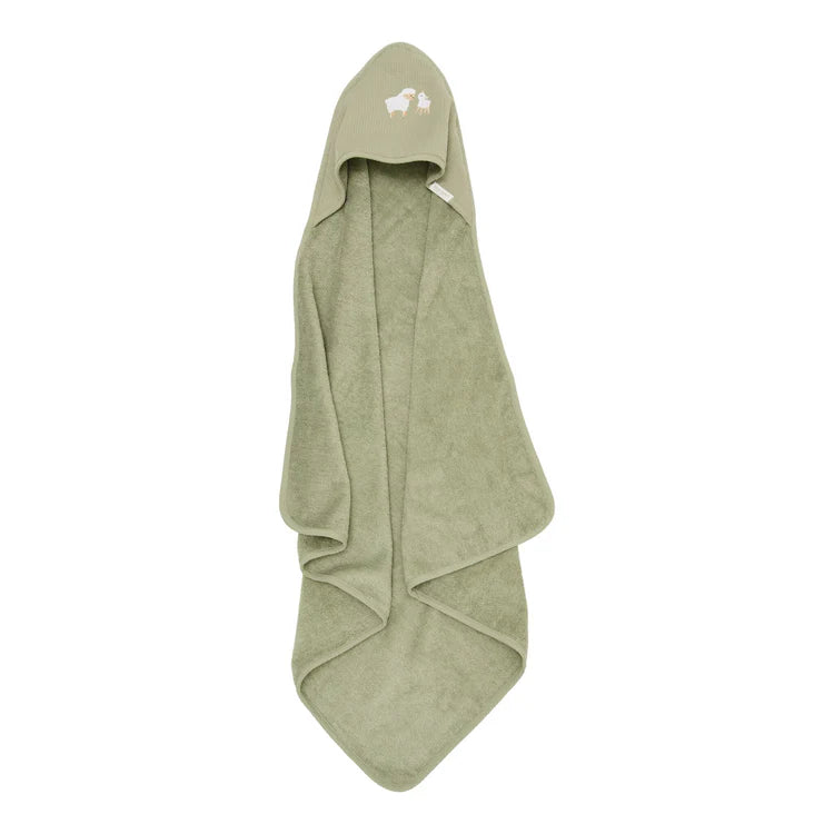 Little Dutch Badcape Little Farm 75x75 | Groen