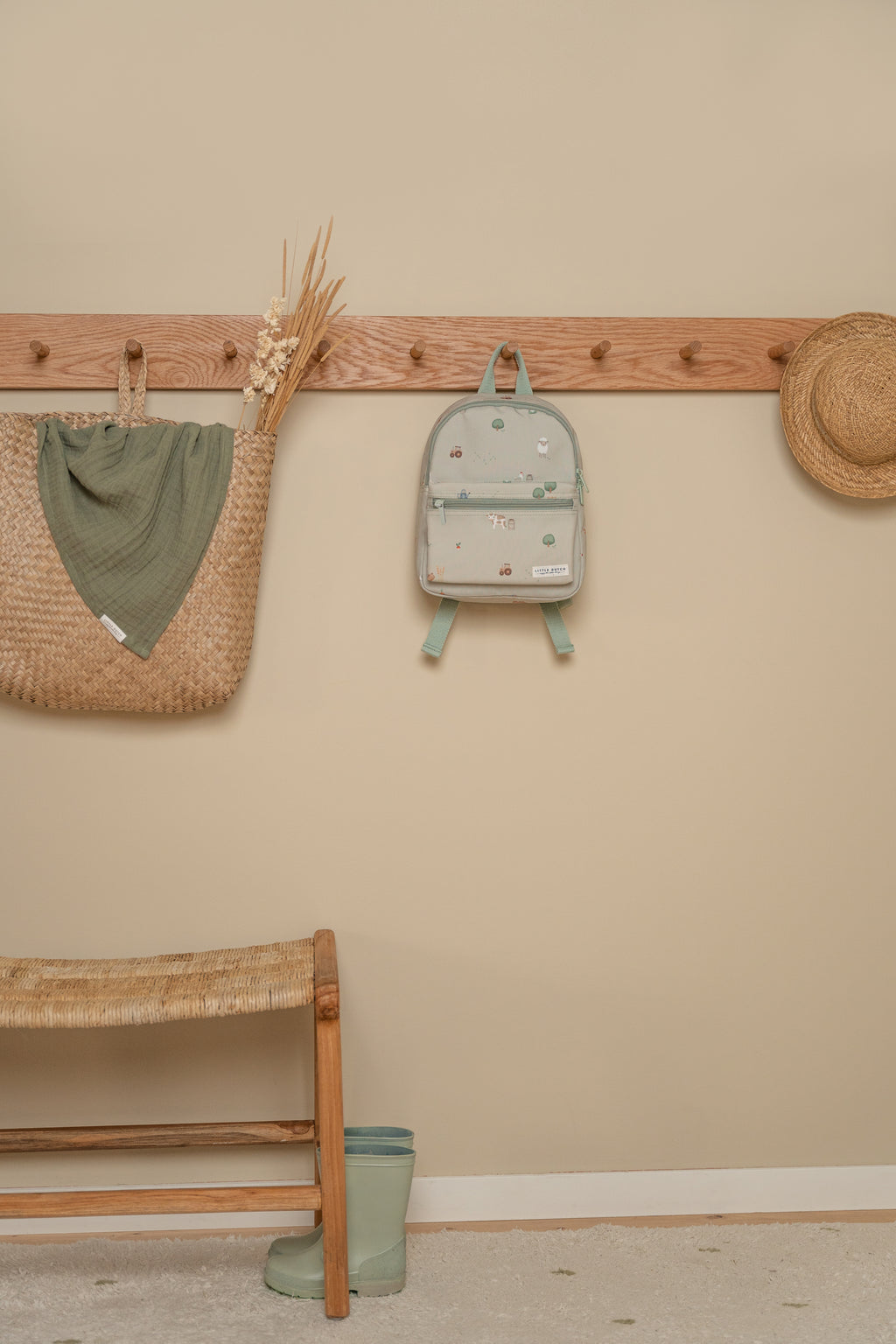 Little Dutch Kleuterrugzakje Little Farm | Olive