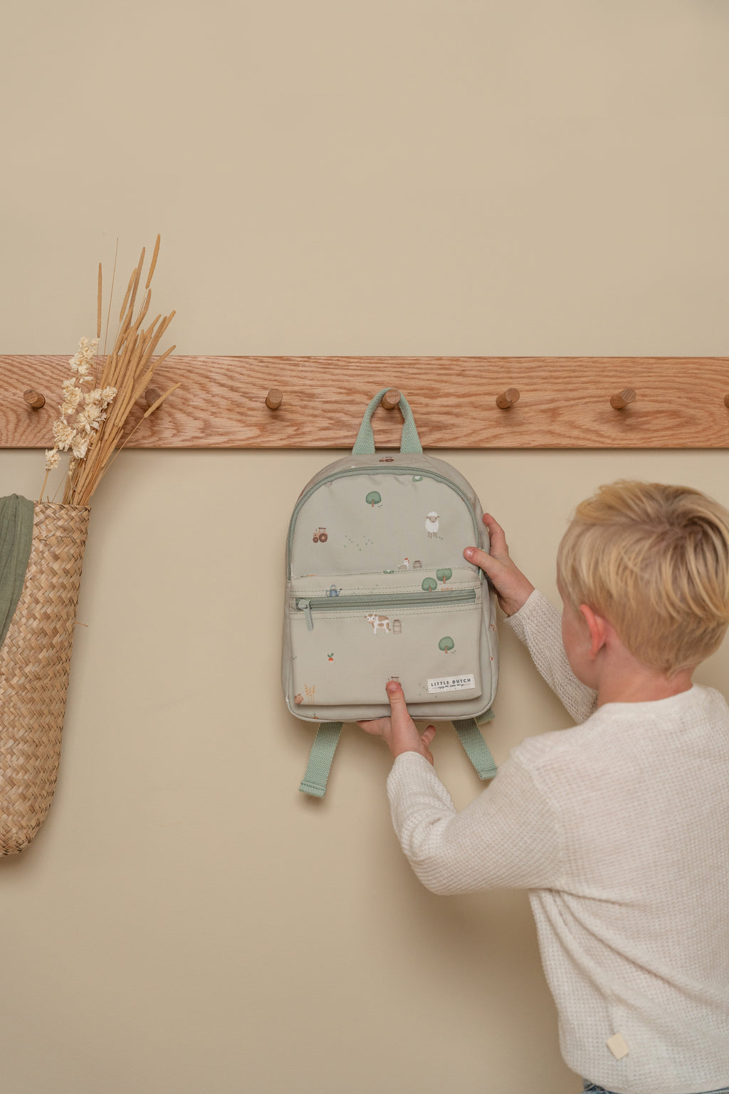 Little Dutch Kleuterrugzakje Little Farm | Olive