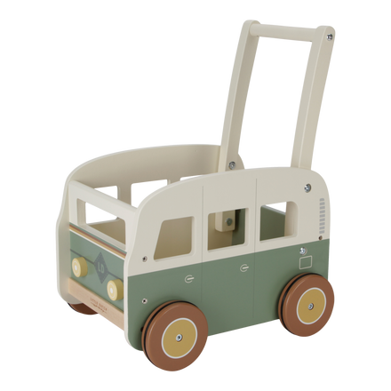Little Dutch Houten Vintage Duwkar Loopwagen | Groen