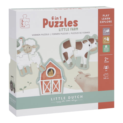 Little Dutch 6 In 1 Puzzel | Little Farm