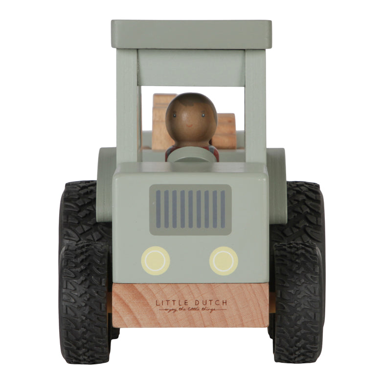 Little Dutch Houten Tractor Met Trailer | Little Farm
