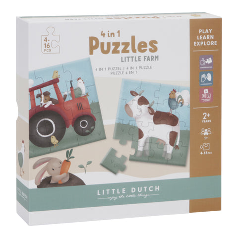 Little Dutch 4 In 1 Puzzel | Little Farm