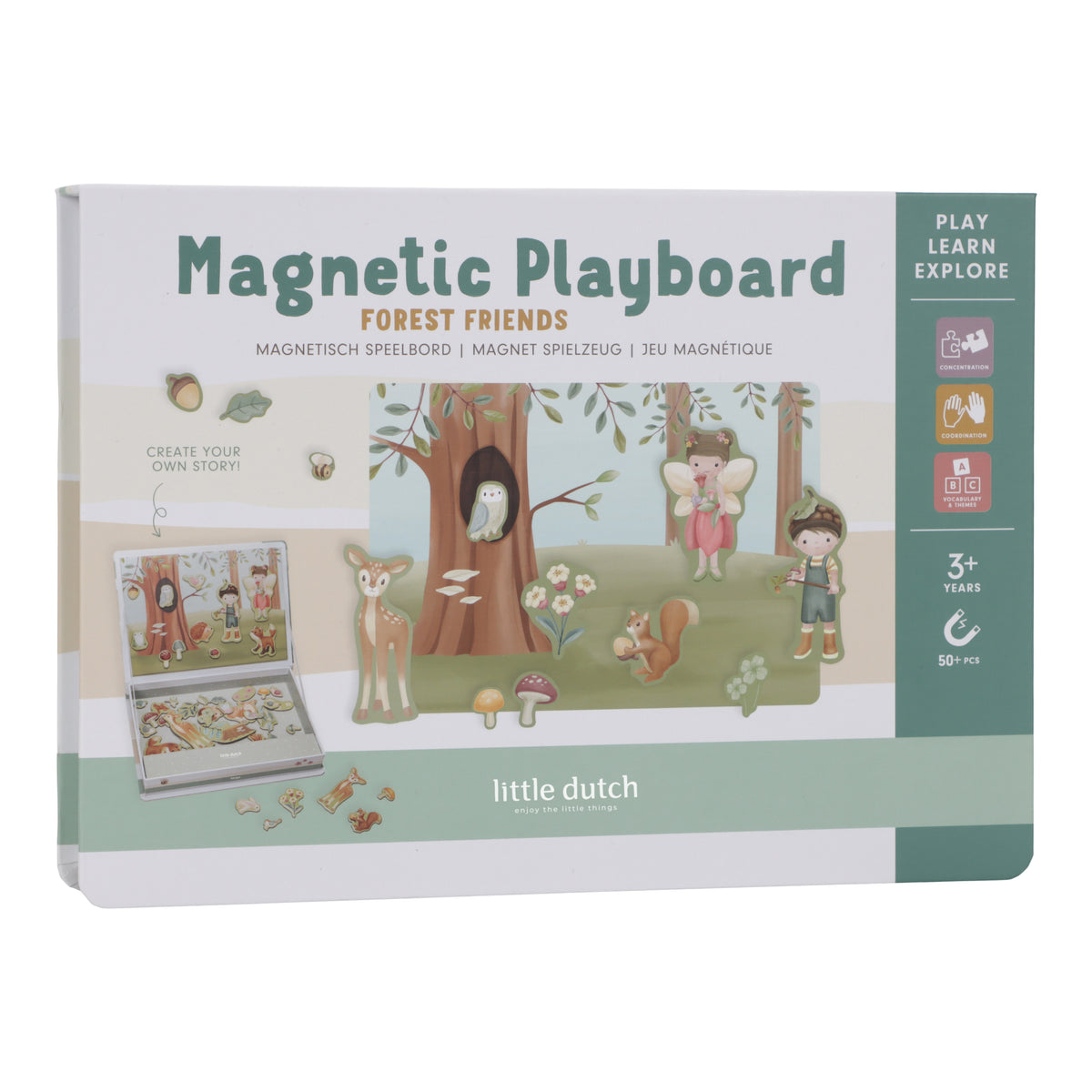 * Little Dutch Magnetisch Speelbord Forest Friends Fsc