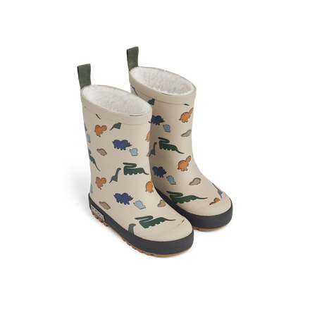Liewood Mason Thermo Regenlaarzen | Dinosaurs / Mist