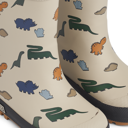 Liewood Mason Thermo Regenlaarzen | Dinosaurs / Mist