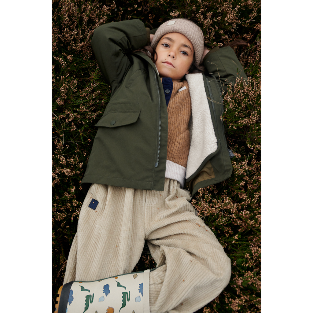 Liewood Mason Thermo Regenlaarzen | Dinosaurs / Mist