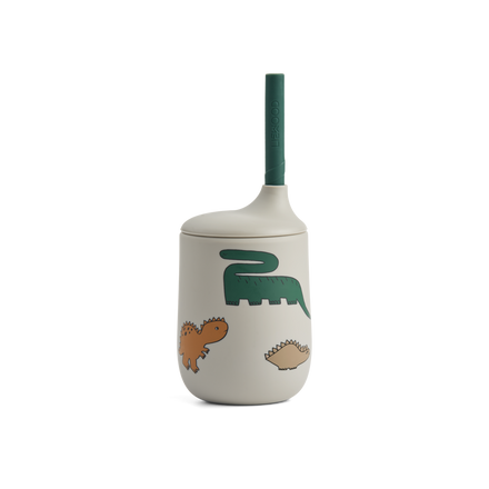 * Liewood Ellis printed sippy cup | Dinosaurs / Mist