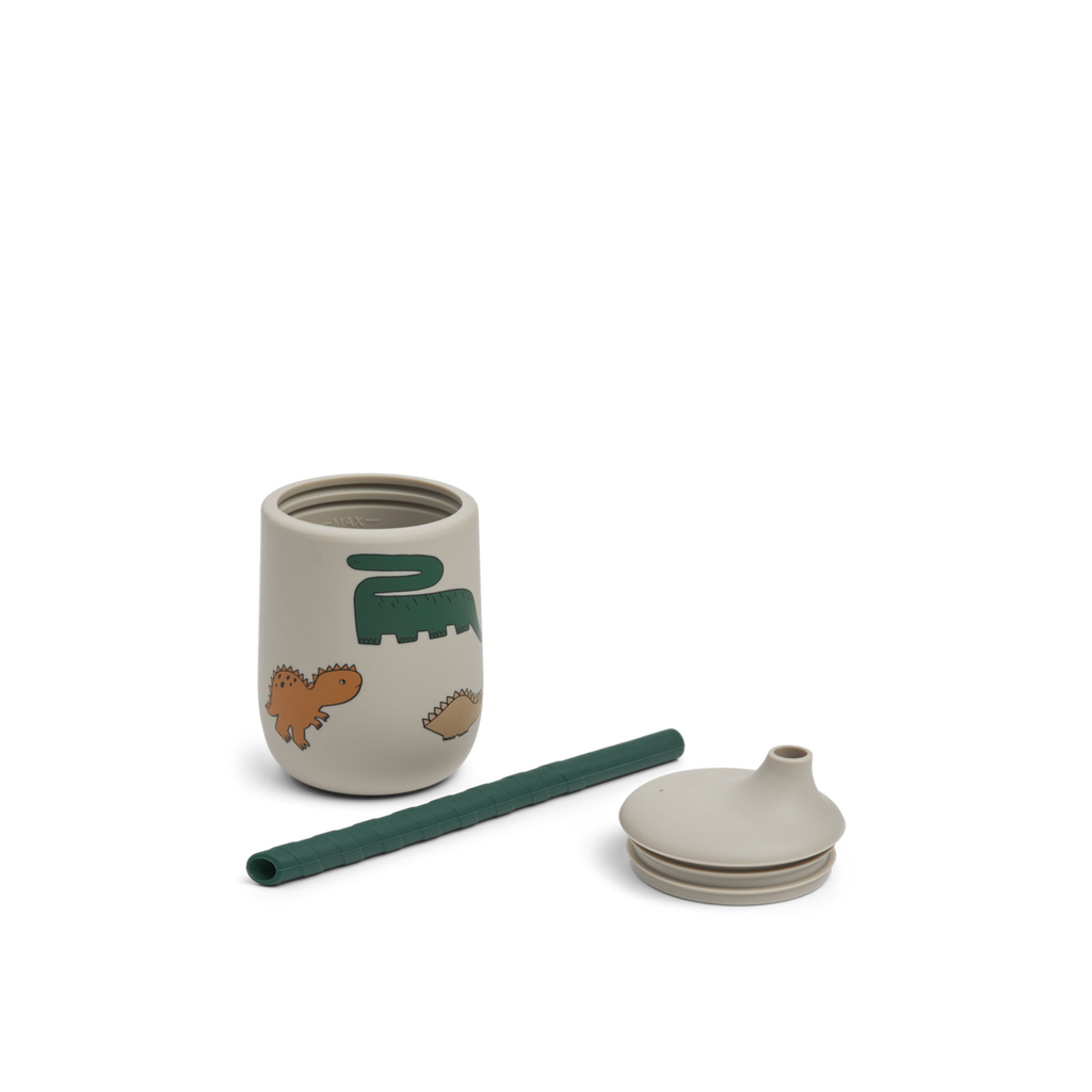 * Liewood Ellis printed sippy cup | Dinosaurs / Mist