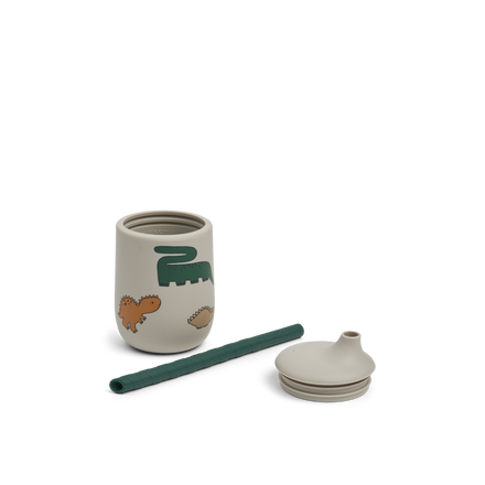 * Liewood Ellis printed sippy cup | Dinosaurs / Mist