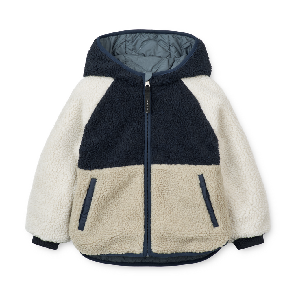 * Liewood Jackson Reversible Jas | Whale Blue Multi Mix