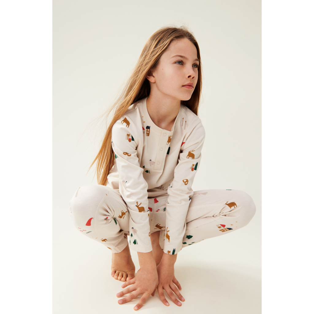 * Liewood Wilhelm Printed Pyjama Set | Christmas Holiday / Sandy