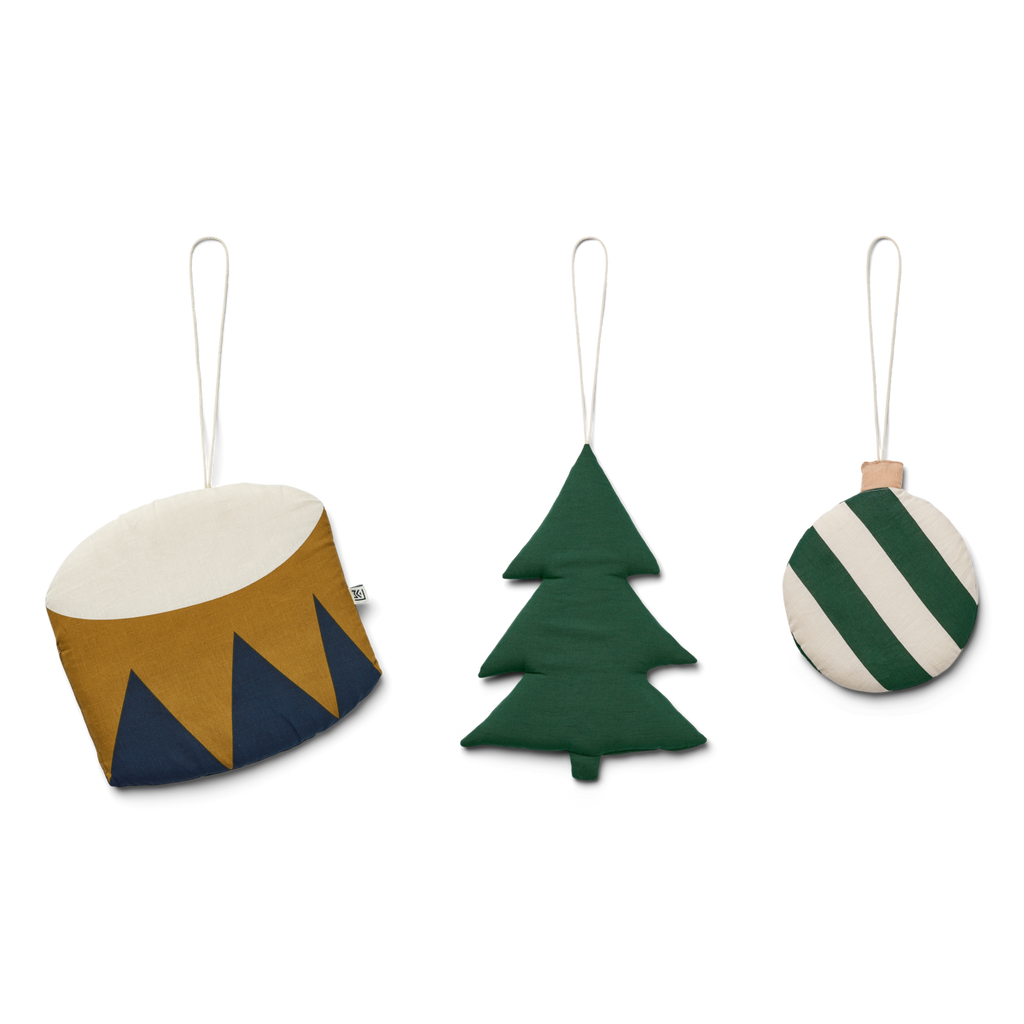 * Liewood Leonardo Wall Decoration 3-Pack | Christmas Holiday Sandy Mix