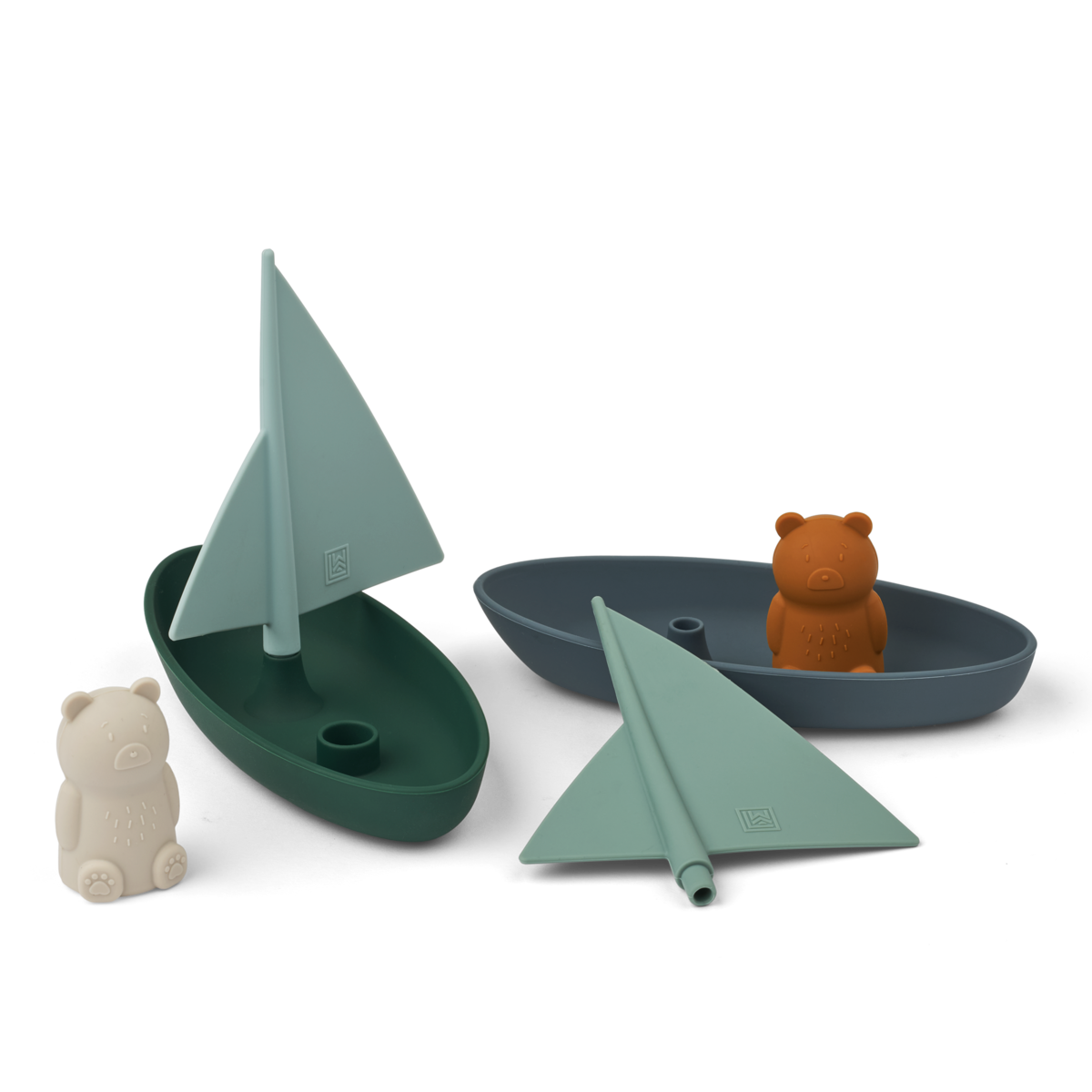 Liewood Ensley Boats 2-Pack | Whale blue multi mix