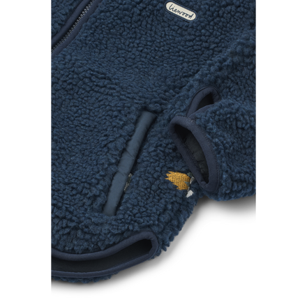 Liewood Mara Pile Jacket | Rocket / Classic Navy / Embroidery