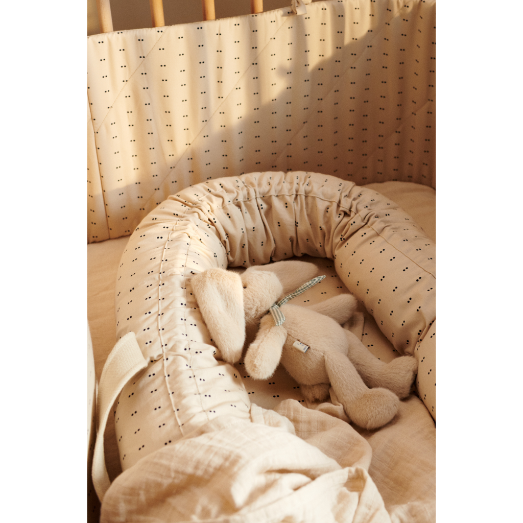 * Liewood Benedicte Printed Bed Bumper | Double dot / SIlver lining