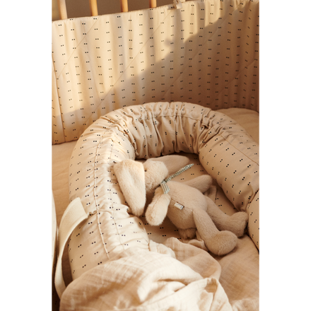 * Liewood Benedicte Printed Bed Bumper | Double dot / SIlver lining