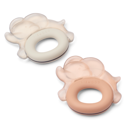 Liewood Rita Elephant Verkoelend Bijtspeeltje 2-Pack | Pale Tuscany / Sandy