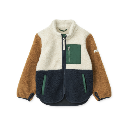 Liewood Nolan Pile Jacket | Classic Navy Multi Mix