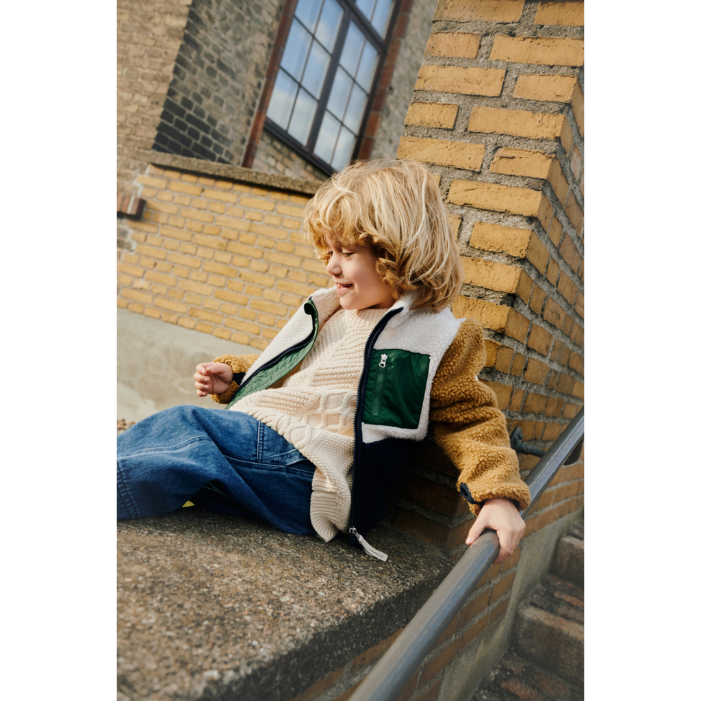 Liewood Nolan Pile Jacket | Classic Navy Multi Mix